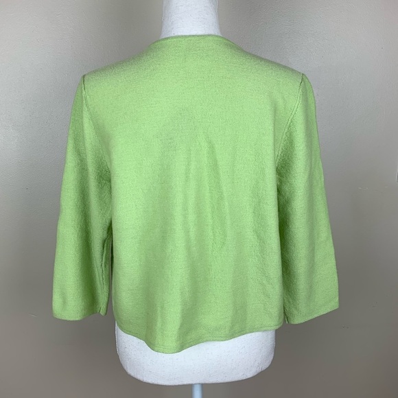 NWT. Chico’s Wool Flora Fringe Cardigan. Size 1. - Picture 5 of 8